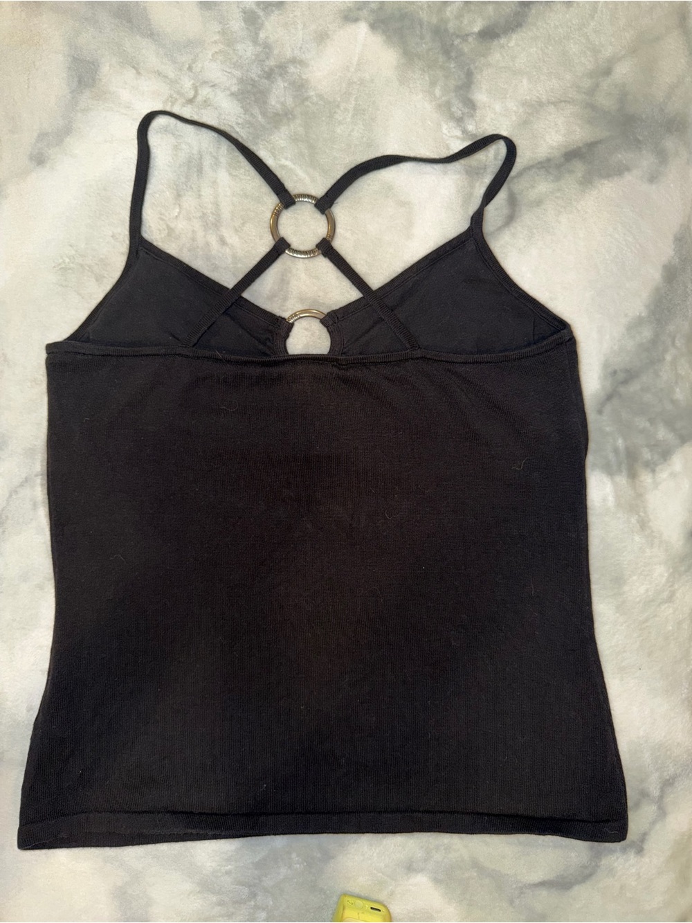 Vintage Harley-Davidson Black halter w/Ring Accents, Logo, & built-in bra. - Picture 2 of 12